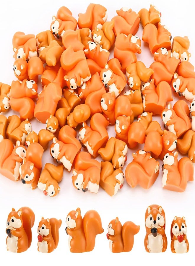 GGSTDDUP 50 Pcs Mini Resin Squirrel Tiny Squirrel Miniature Animal Figurines for DIY Cake Decoration Ornaments Crafts Moss Landscape - Image 1